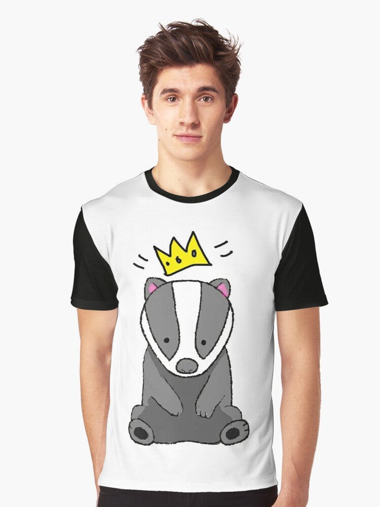 Chunt, the shapeshifting king of badgers from the Hello from the Magic Tavern podcast, featured on a graphic t-shirt design. - Men