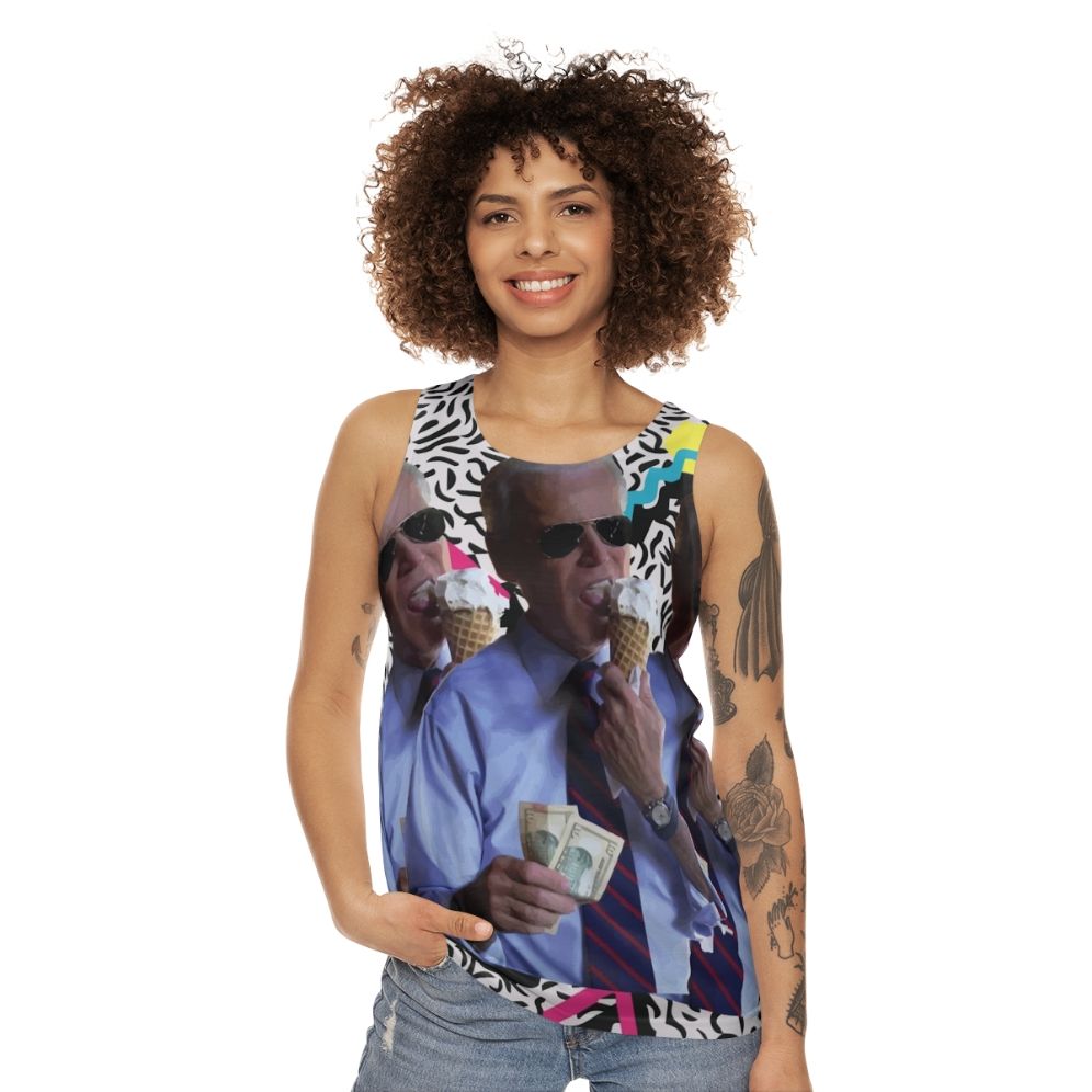 Biden Vaporwave 90s Aesthetic Unisex Tank Top - women