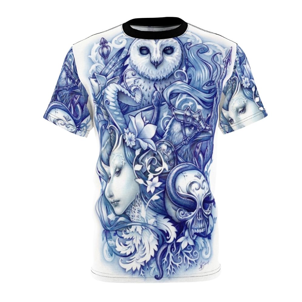 Mystical fairytale inspired graphic print on a high-quality t-shirt