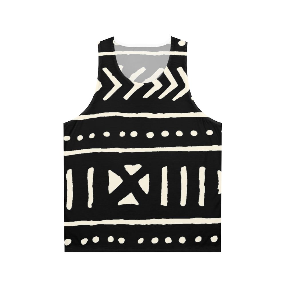 African Mud Cloth Unisex Tank Top in Black and White