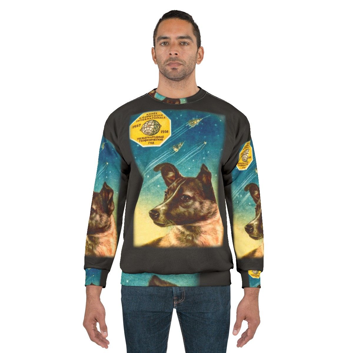 Laika the Sputnik 2 Russian Space Dog Sweatshirt - men