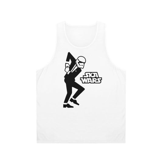 Ska inspired unisex tank top with trumpet and punk design