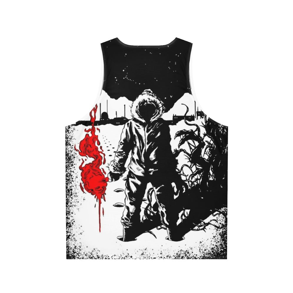 "The Thing" 80s horror cult film unisex tank top - Back