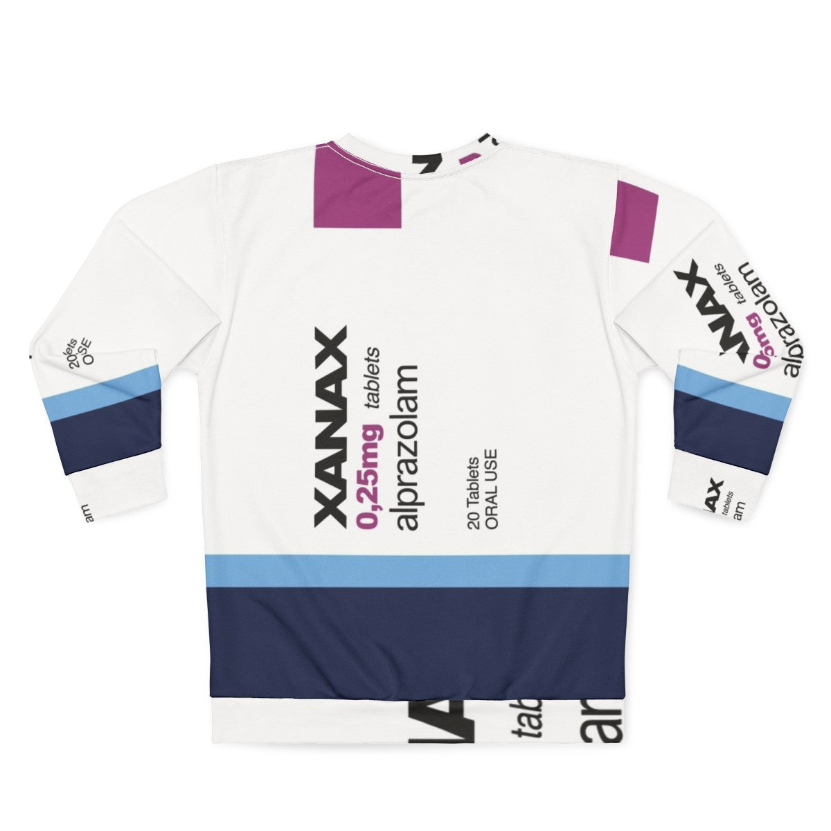 Xanax Meme Retro Sweatshirt - Back