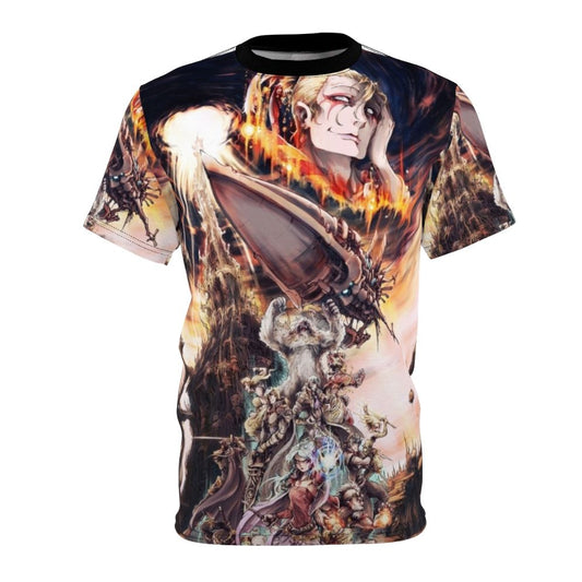 Final Fantasy inspired t-shirt featuring iconic characters and imagery