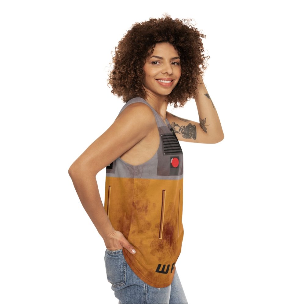 Wall-E Unisex Robot Graphic Tank Top - women side