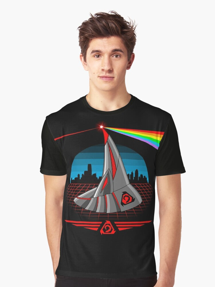 Dark Side of the Moon Retro Video Game Graphic T-Shirt - Men