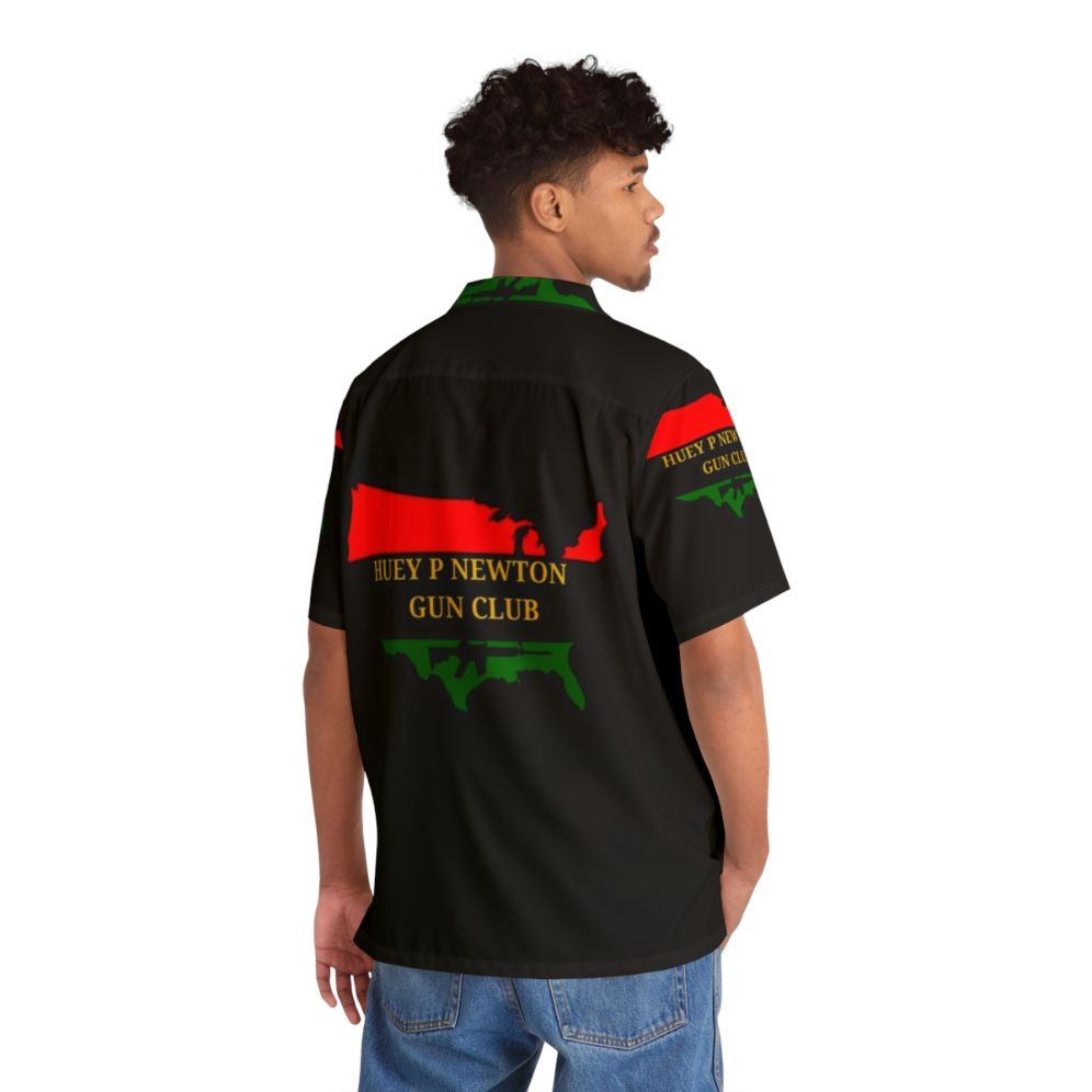 Huey P. Newton Black Panther Hawaiian Shirt - People Back