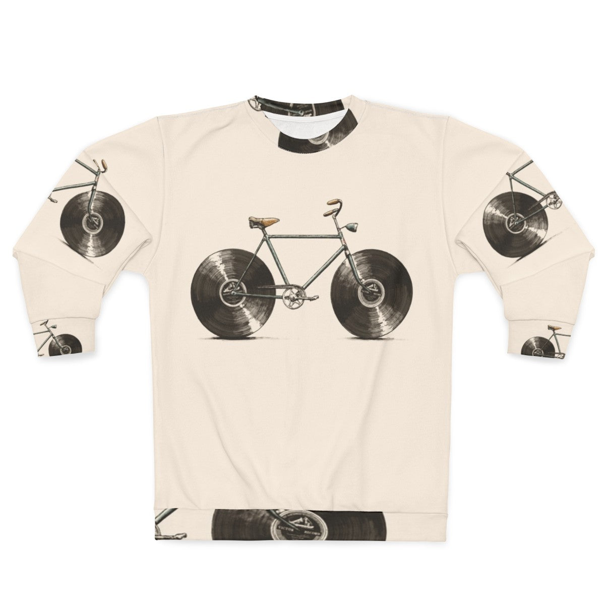 Velophone Sweatshirt featuring music instruments and hipster design