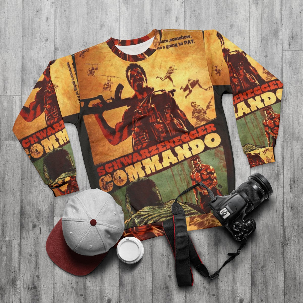 Commando Schwarzenegger Sweatshirt - flat lay