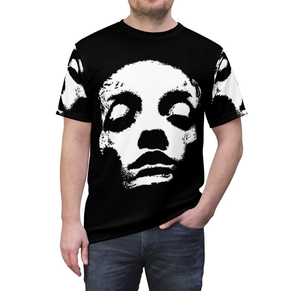 Jane Doe inspired metal t-shirt with dark, edgy graphics - men front