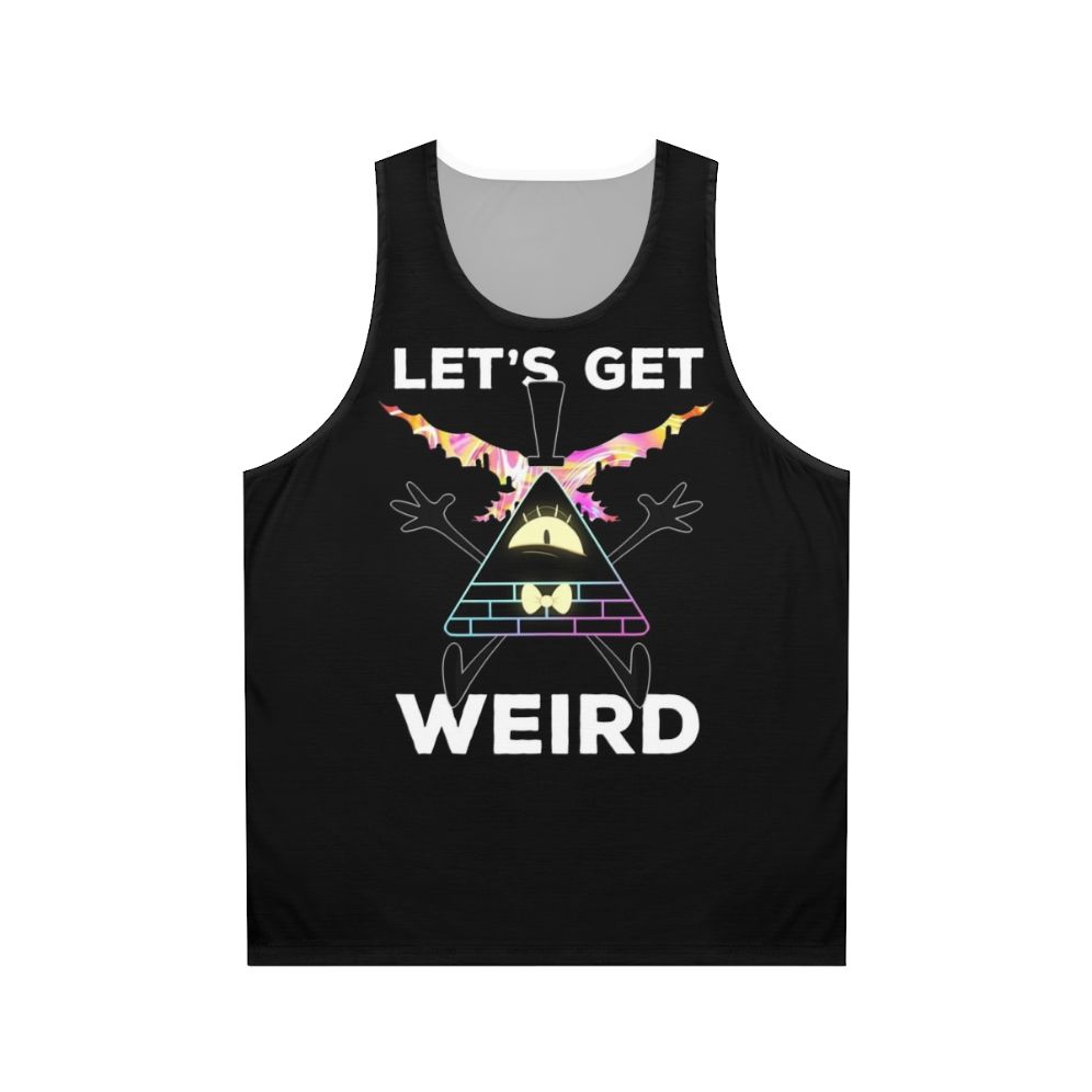 Weird Unisex Tank Top with Bill Cipher from Gravity Falls