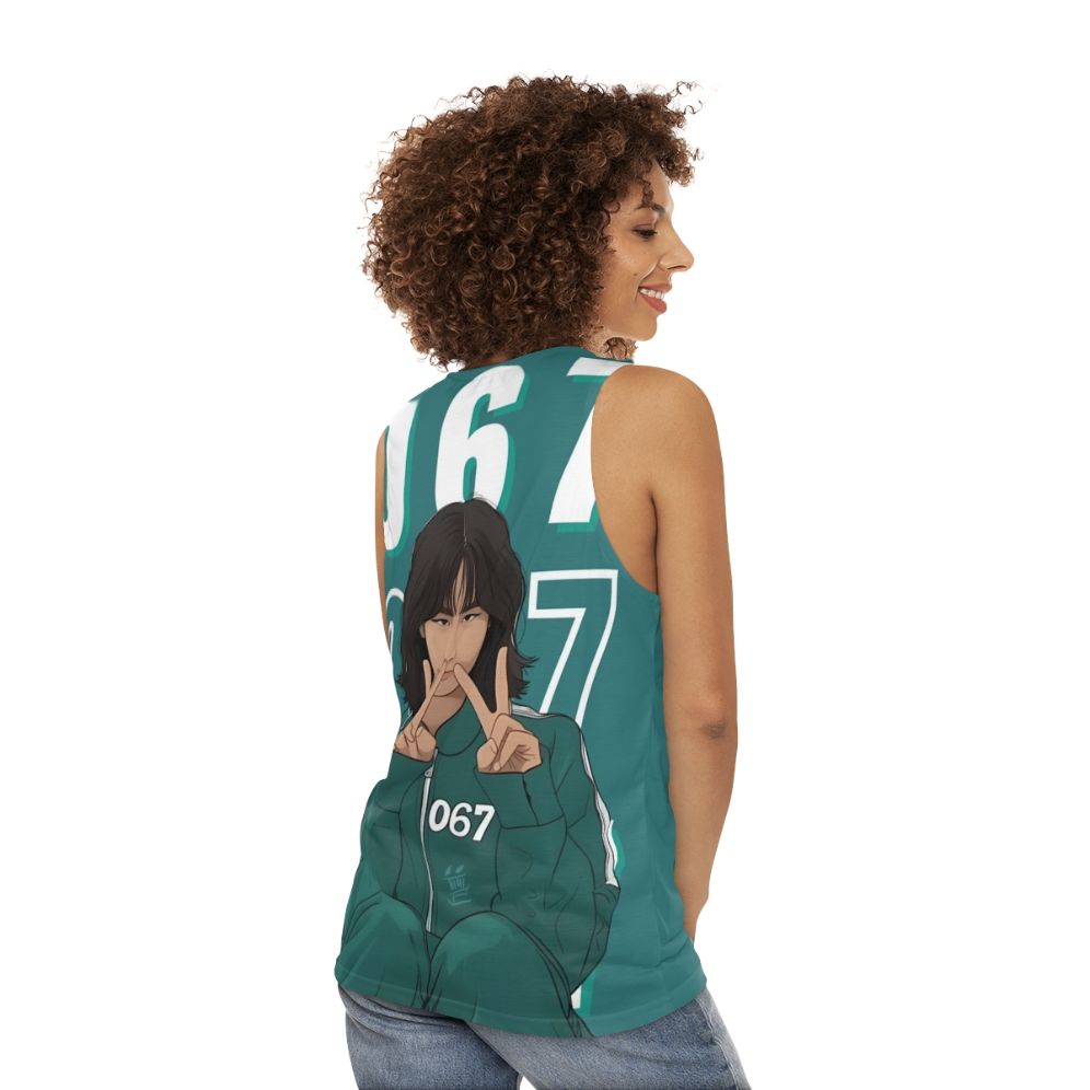 Squid Game Player 067 Kang Sae Byeok Unisex Tank Top - women back