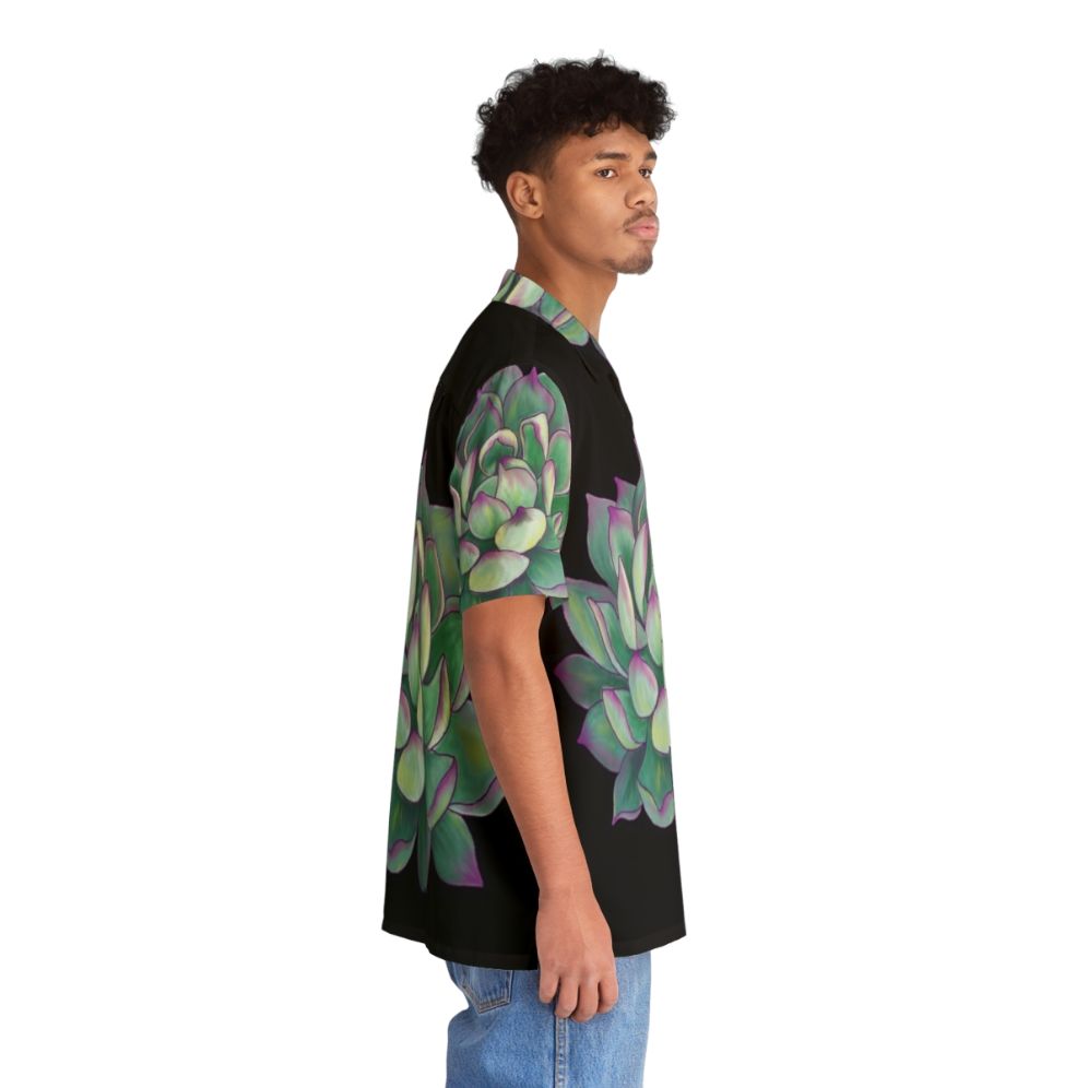 Succulent Plant Hawaiian Shirt with Tropical Botanical Print - People Pight