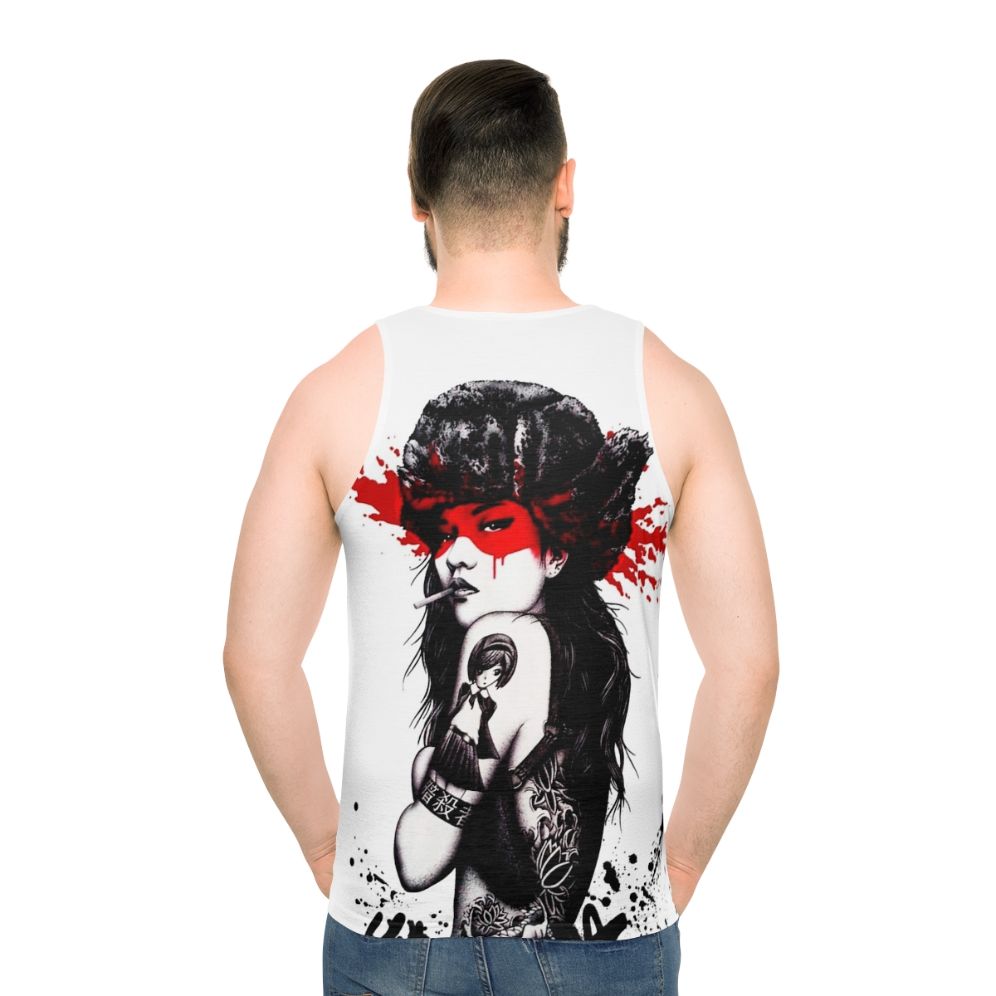 Vaporwave Japanese Unisex Tank Top - men back