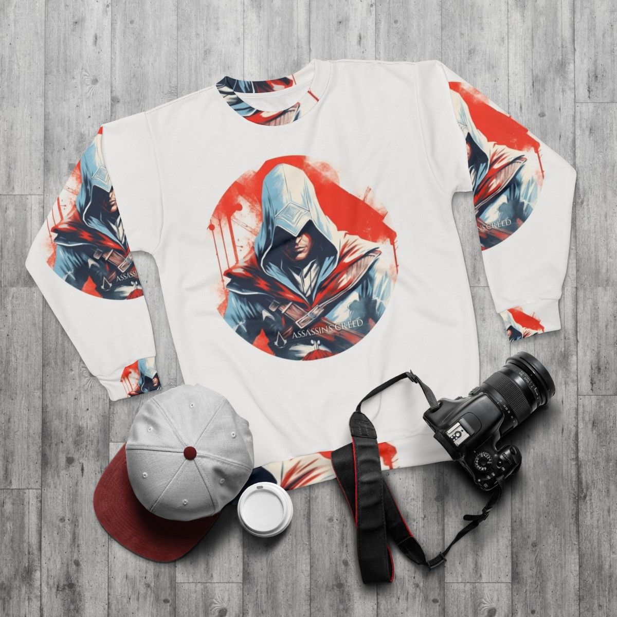 Assassin's Creed Fan Art Sweatshirt - flat lay