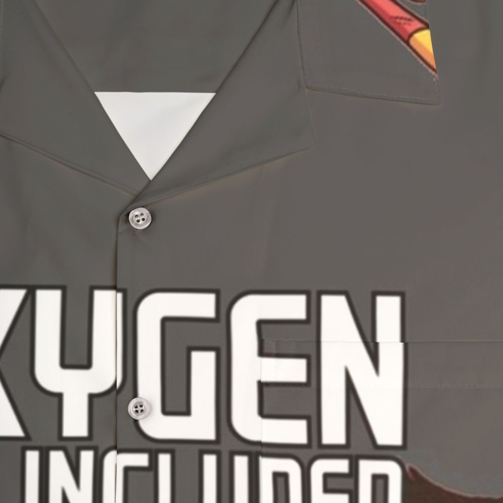 Oxygen Not Included Themed Hawaiian Shirt - Detail