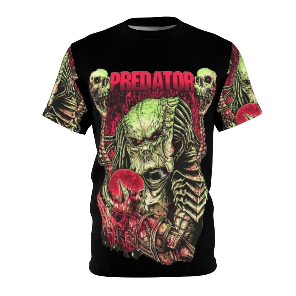 Predator art t-shirt with classic 80s horror movie inspired design