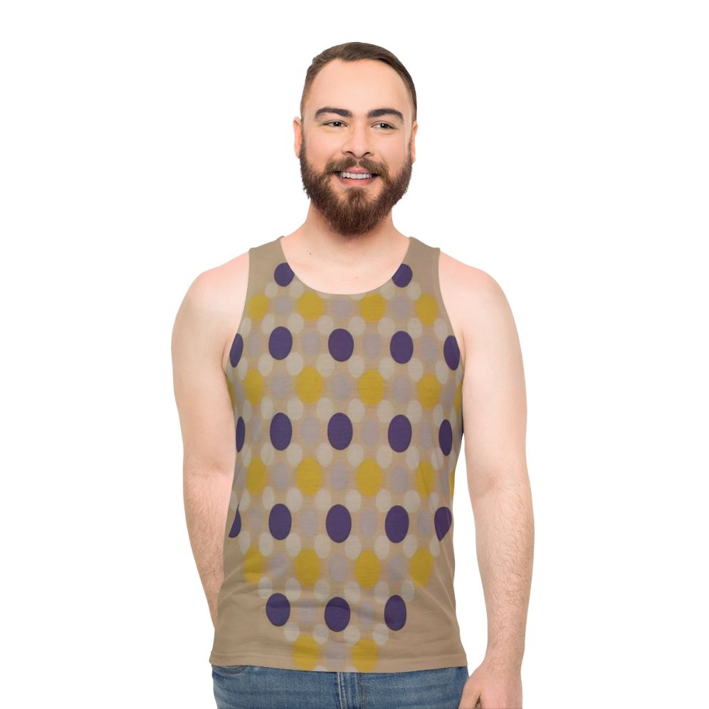 Unisex tank top with vibrant geometric abstract art - men