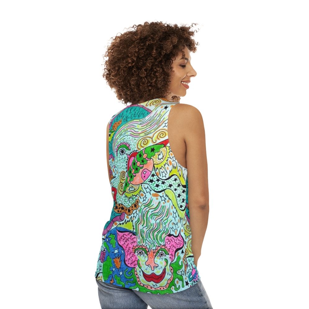 Cosmic Visionary Unisex Tank Top - women back