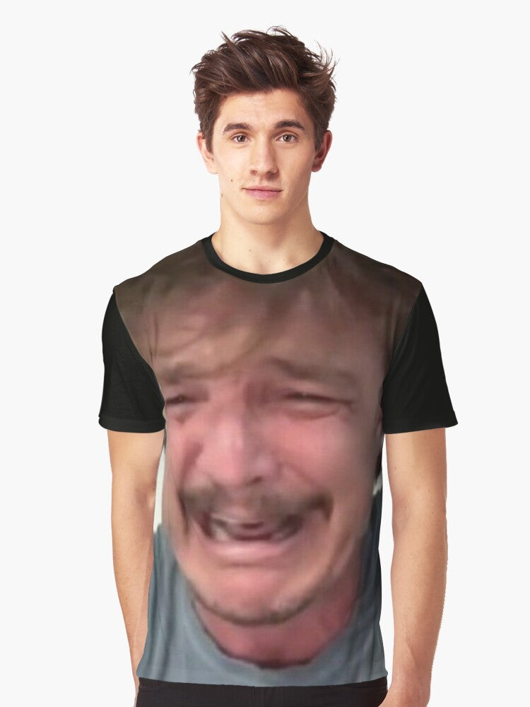 Pedro Pascal Crying Meme Graphic T-Shirt - Men