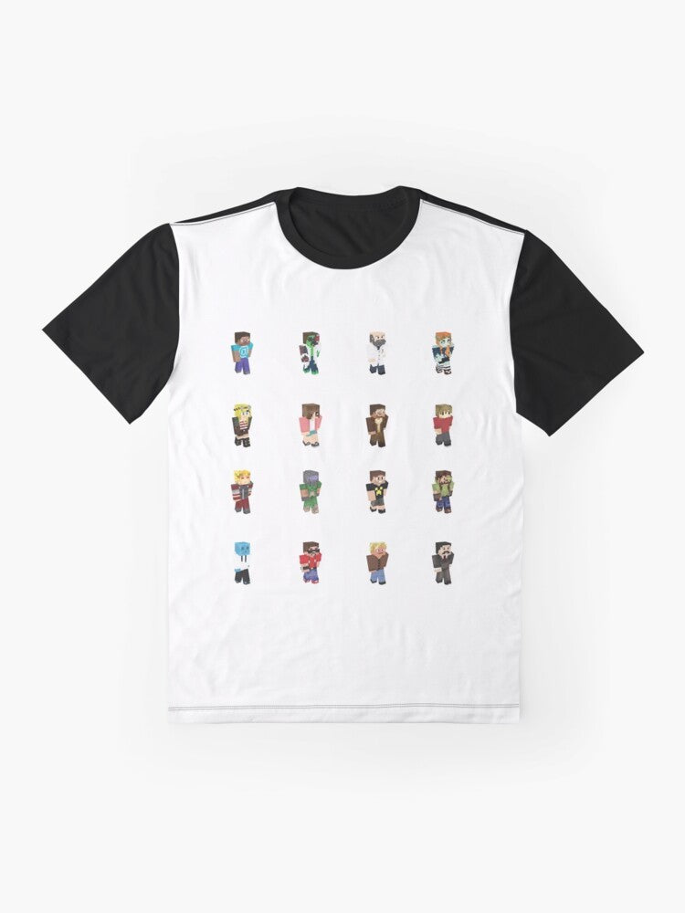 Hermitcraft Minecraft Youtuber Graphic T-Shirt - Flat lay