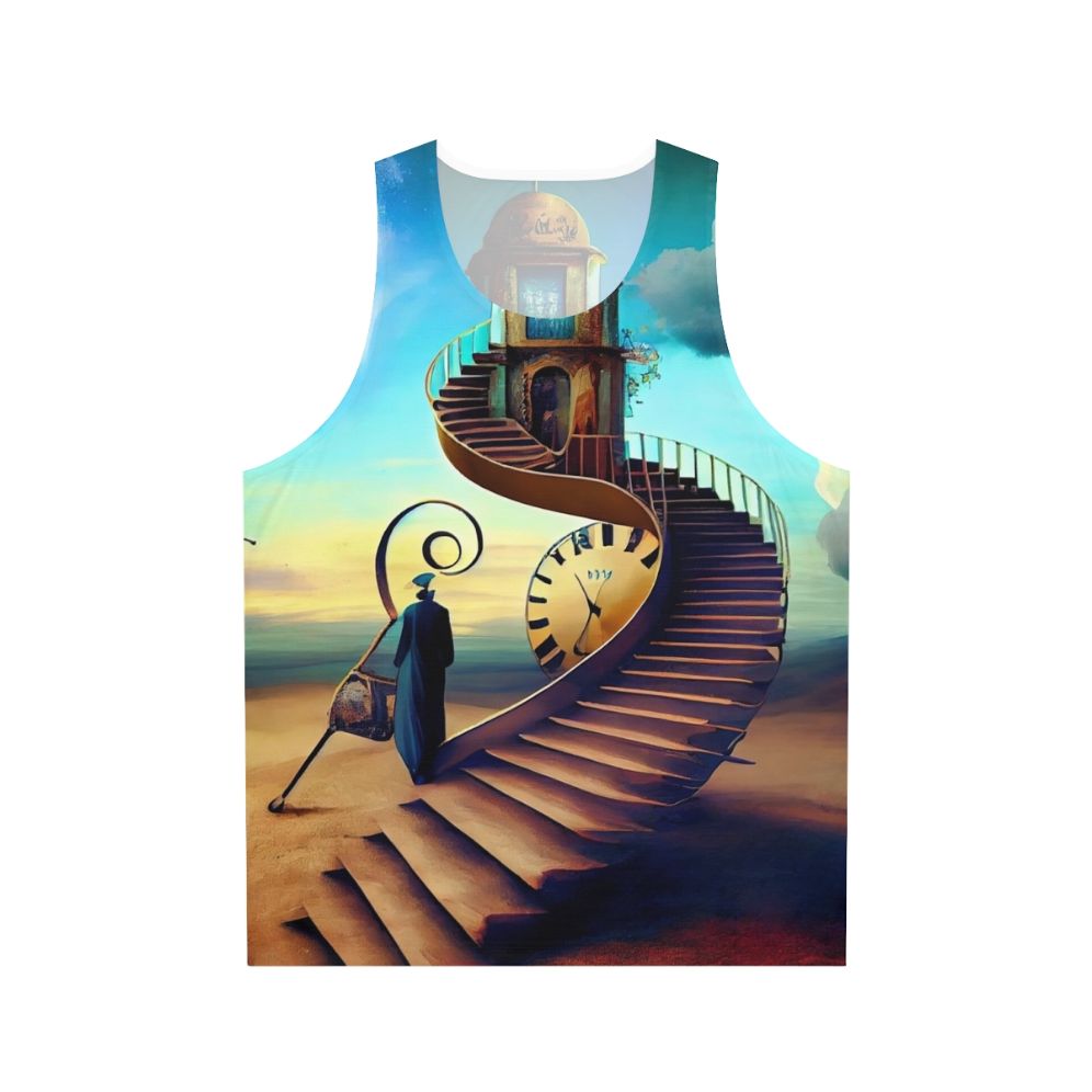 Unisex tank top featuring surrealist art by Salvador Dali