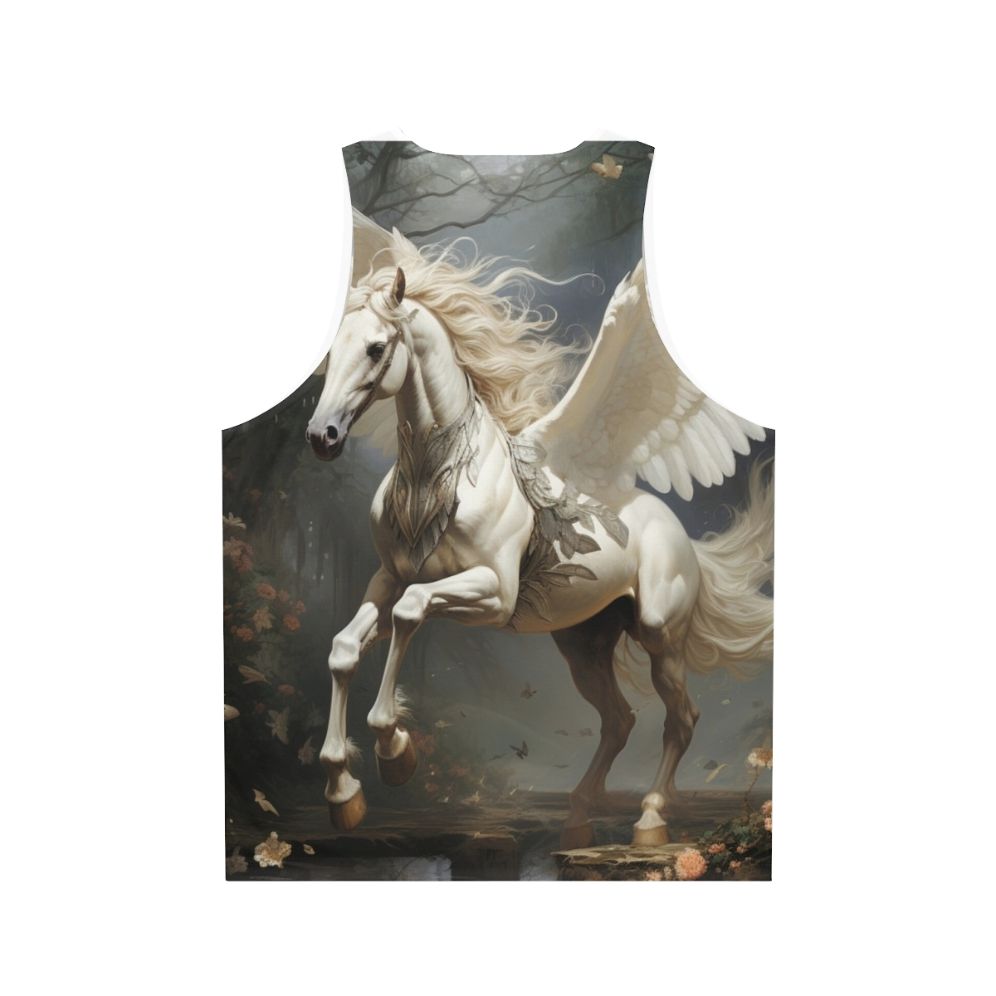 Unisex tank top with enchanting pegasus design - Back