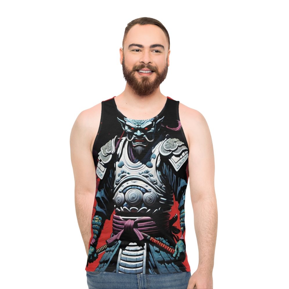 Samurai demon unisex tank top - men