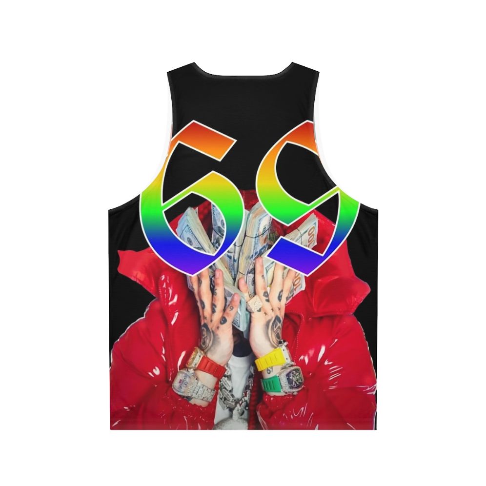 Unisex graphic tank top with hip-hop inspired design - Back