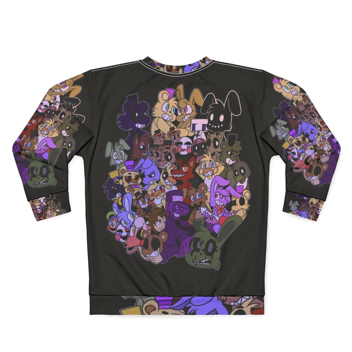 FNAF Sweatshirt featuring Five Nights at Freddy's characters - Back