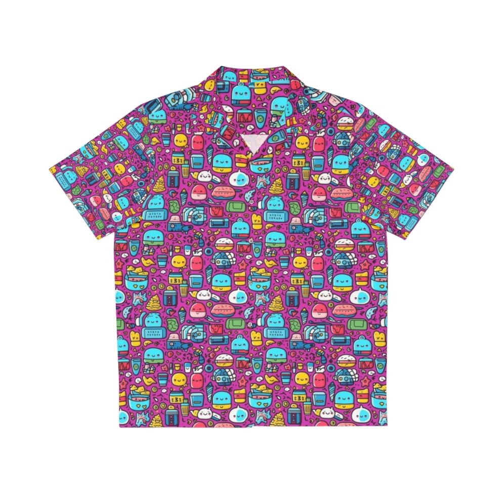 Vibrant Hobbies Hawaiian Shirt featuring cartoon animals and fruit motif