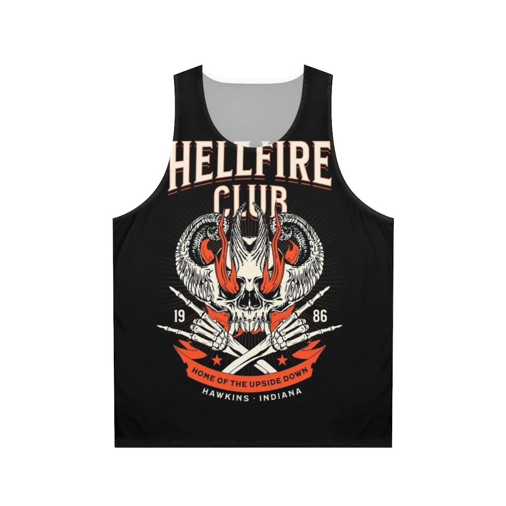 Hellfire Club unisex tank top with Stranger Things-inspired design