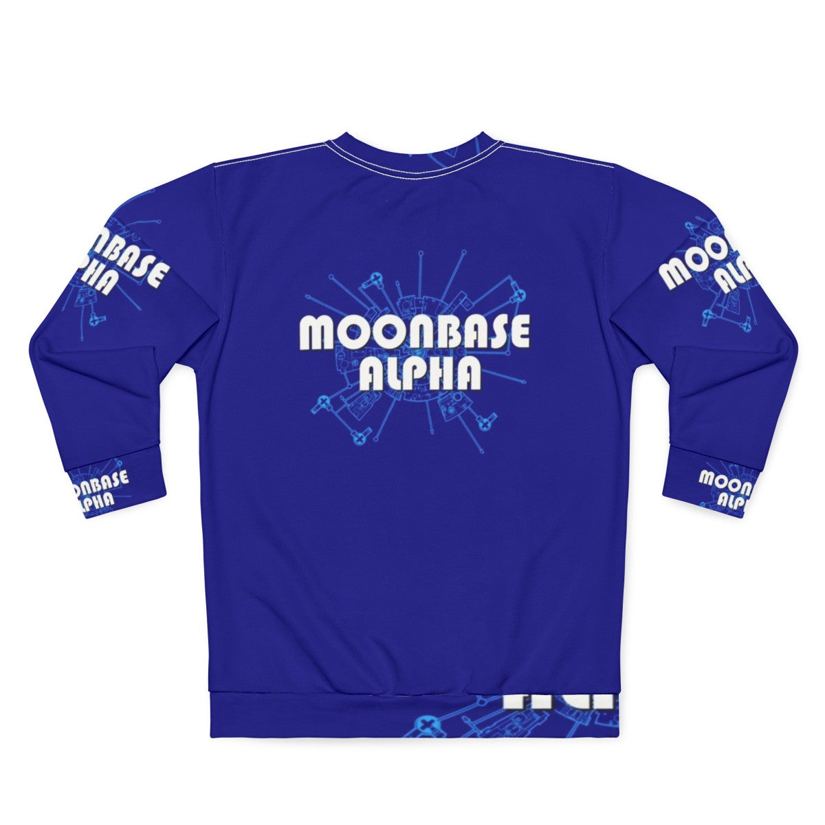 Space 1999 Moonbase Alpha Diagram Retro Sweatshirt - Back