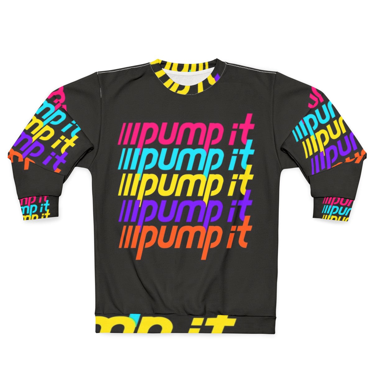 Retro 80s/90s neon pink "I Wanna Pump It" sweatshirt