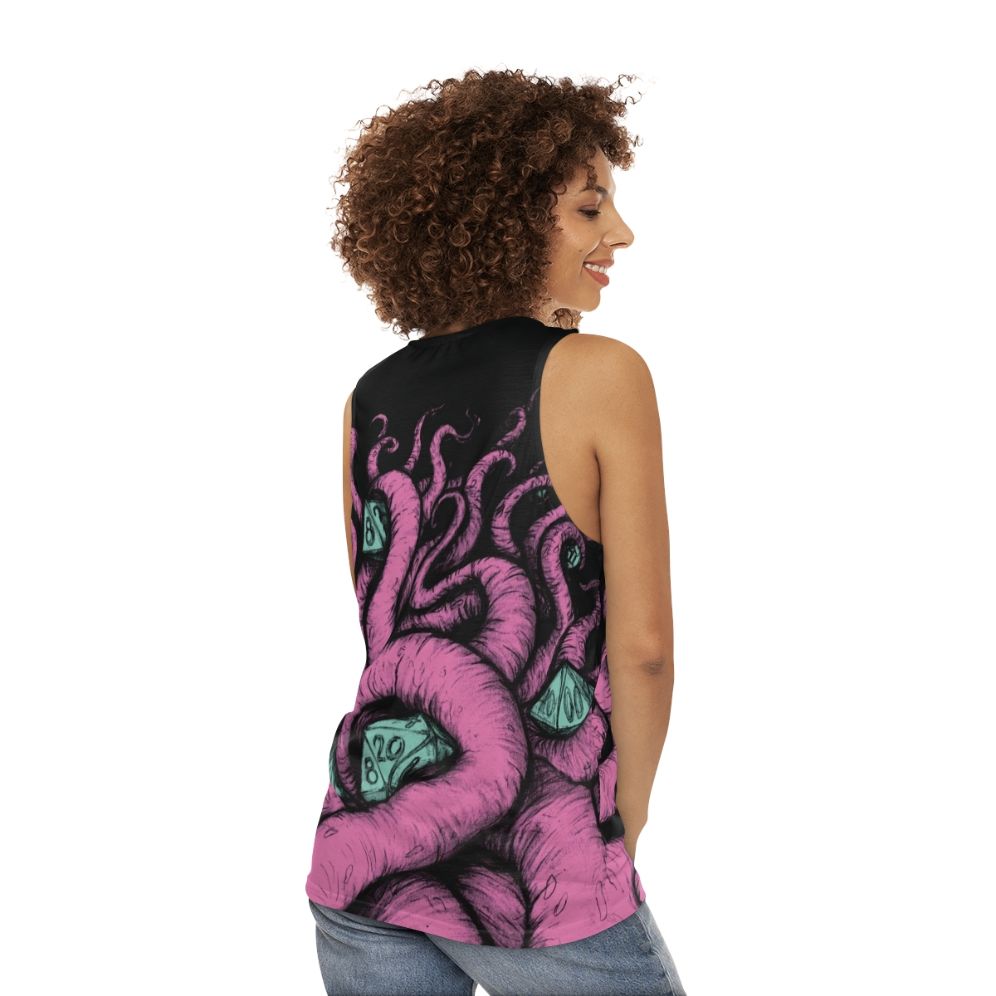 Wife of Cthulhu Unisex DnD Tabletop Gaming Tank Top - women back