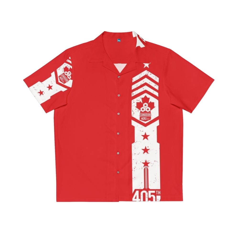 405th Canadian Regiment Military-Inspired Hawaiian Shirt