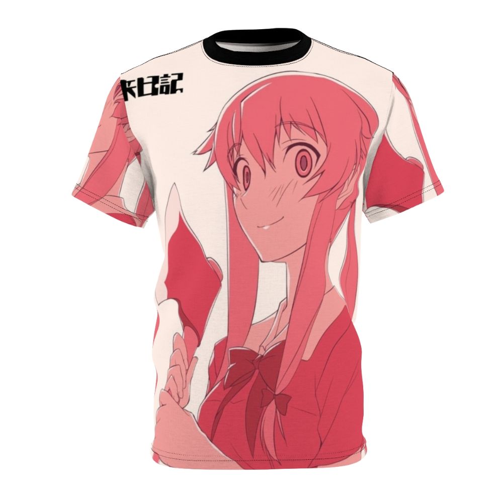 Mirai Nikki inspired anime t-shirt featuring Yuno Gasai