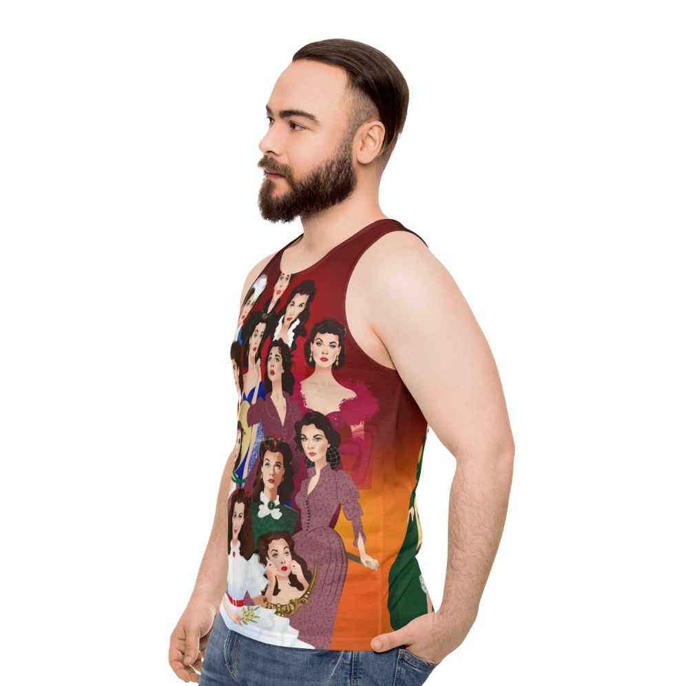 Scarlett O'Hara Unisex Tank Top - men side