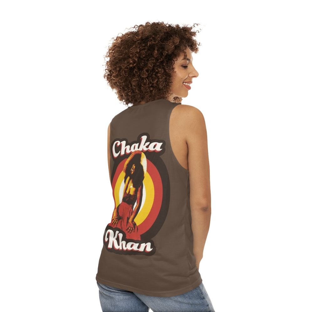 Chaka Khan 70s Funky Soul Unisex Tank Top - women back