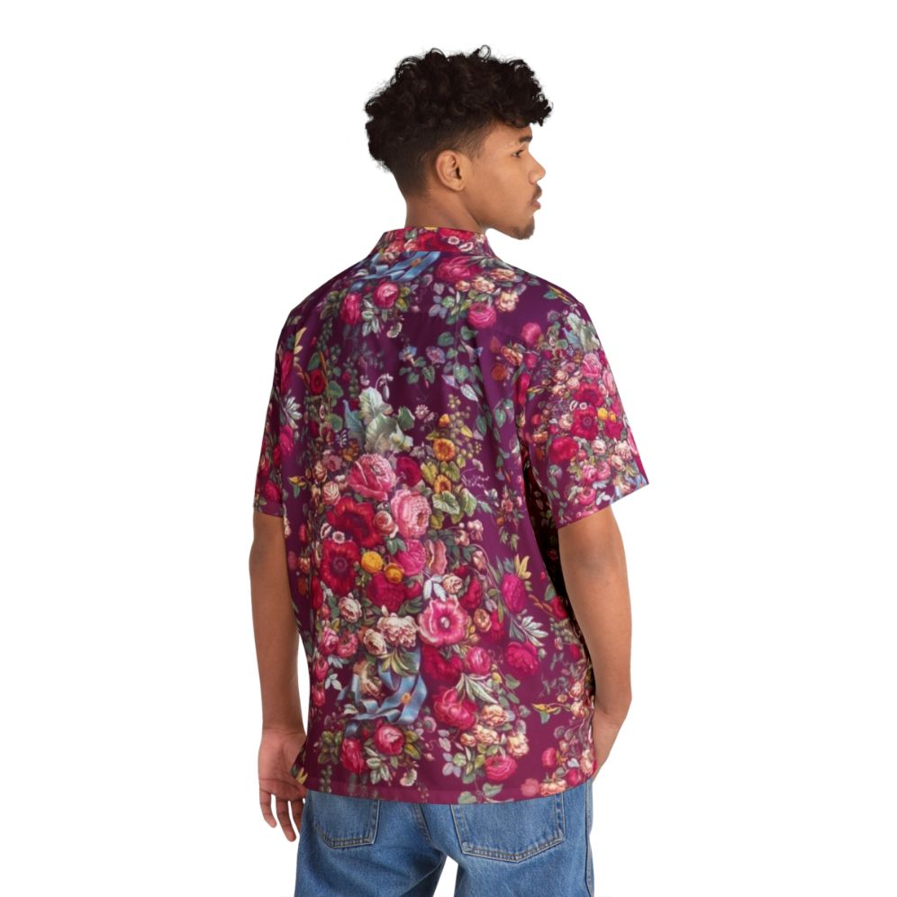 Bouquety Hawaiian Shirt with Tropical Floral Print - People Back