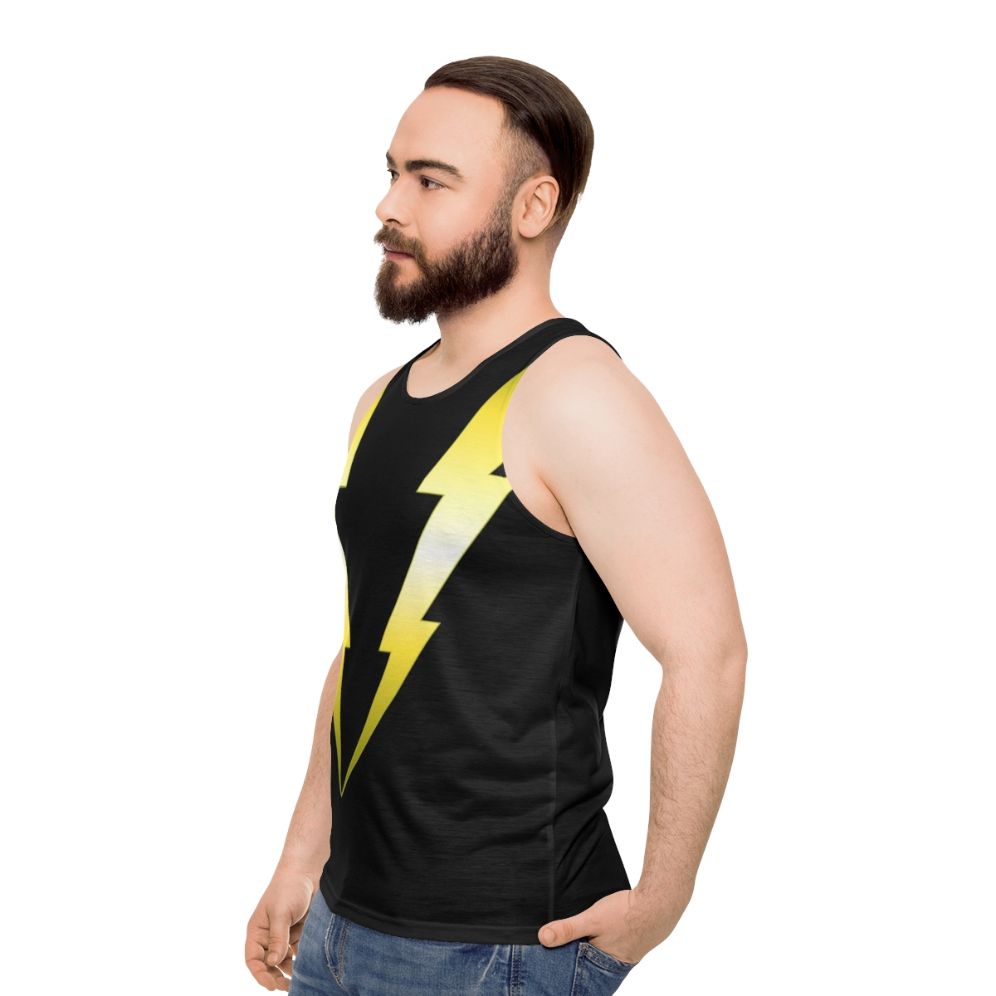 Unisex tank top with lightning bolt design - men side