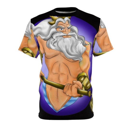 T-shirt featuring the mythical sea king Triton, a merman character from fantasy art and mythology