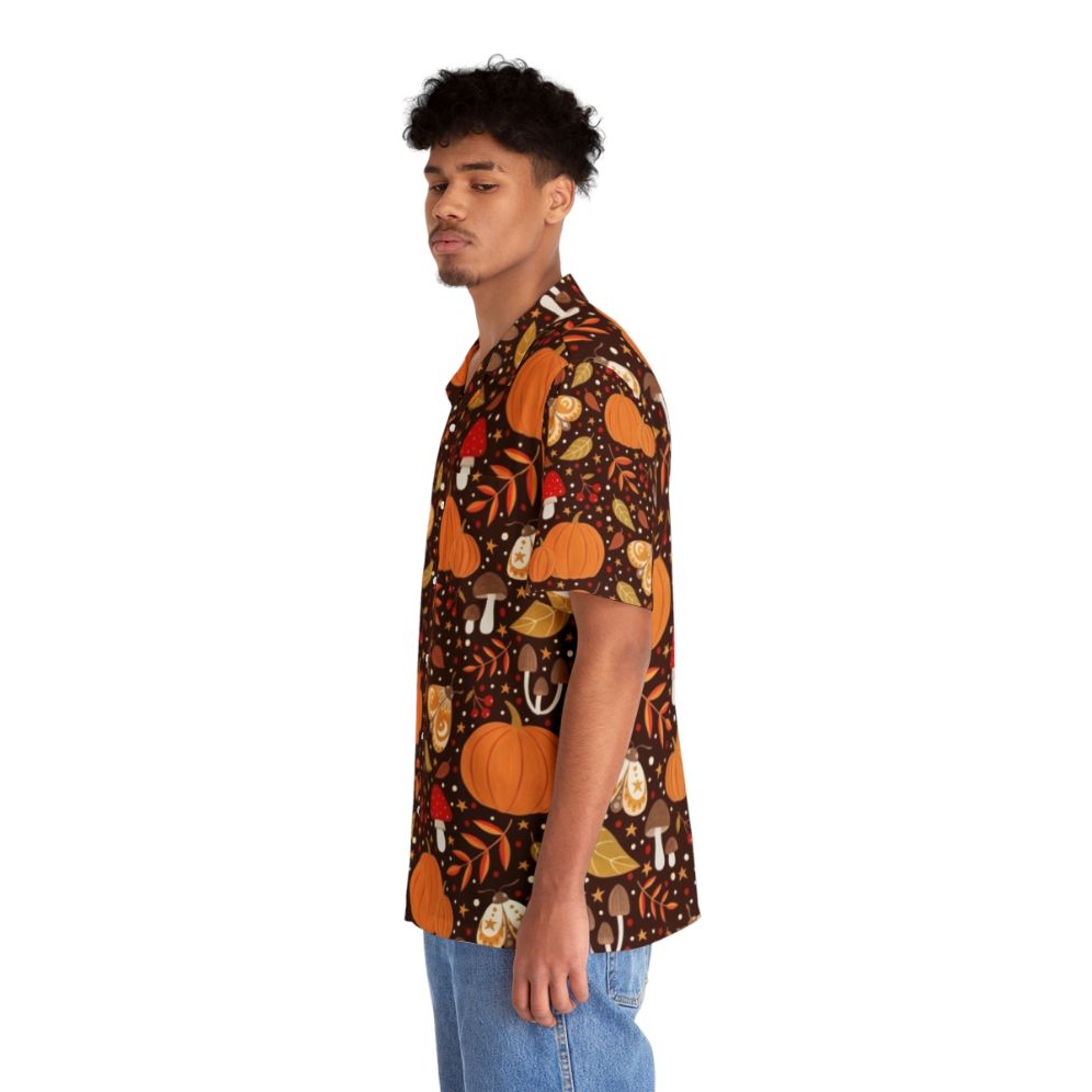 Autumn Elements Hawaiian Shirt with nature inspired floral pattern - People Left