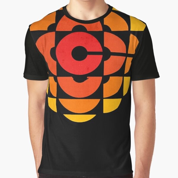 Classic CBC 1974 logo vintage graphic design on a t-shirt