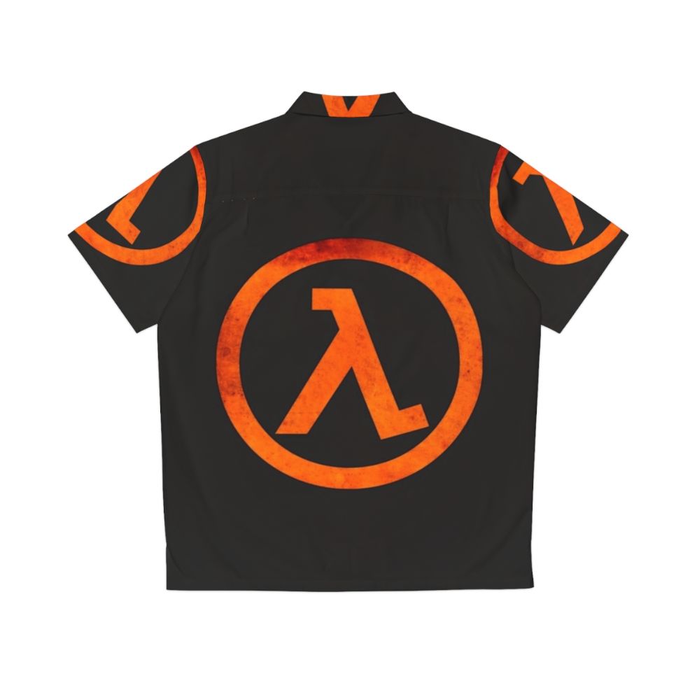 Geek Retro Gaming Half Life Rust Logo Hawaiian Shirt - Back