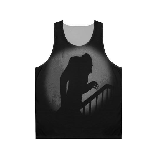 Nosferatu silhouette unisex tank top