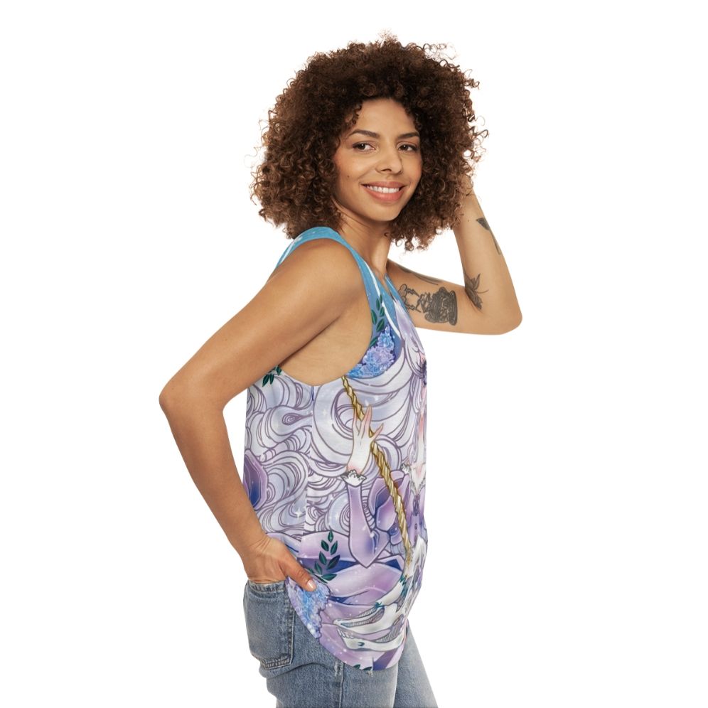 The Last Unicorn Unisex Tank Top - women side