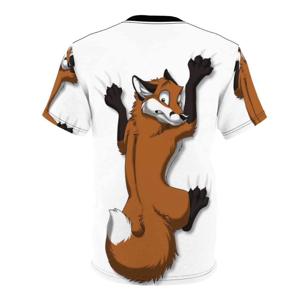 Playful red fox graphic printed on a high-quality t-shirt - Back