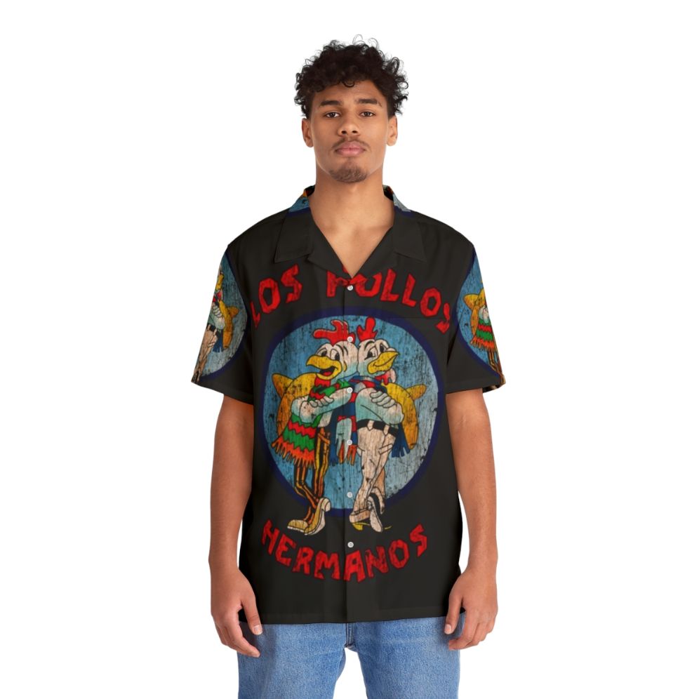 Breaking Bad Inspired Los Pollos Hermanos Hawaiian Shirt - People Front